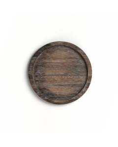 Round Wood Tray for Candles & Decoration – 9-Inch Brown DIY Display Tray. Pack of 10