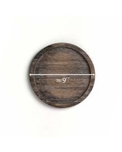 Round Wood Tray for Candles & Decoration – 9-Inch Brown DIY Display Tray. Pack of 10