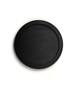 Round Wood Tray for Candles & Decoration – 11-Inch Black DIY Display Tray. Pack of 10