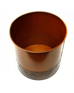 12" x 12" Zinc Cylinder Vases with Copper Finish