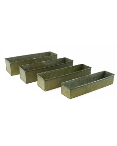 corrugated zinc rectangle planters