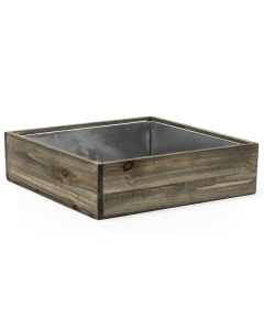 wood square planter box