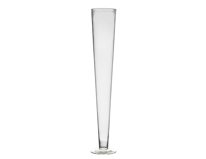 Trumpet Vase Floral Centerpieces H-32" x D-4.5" Clear
