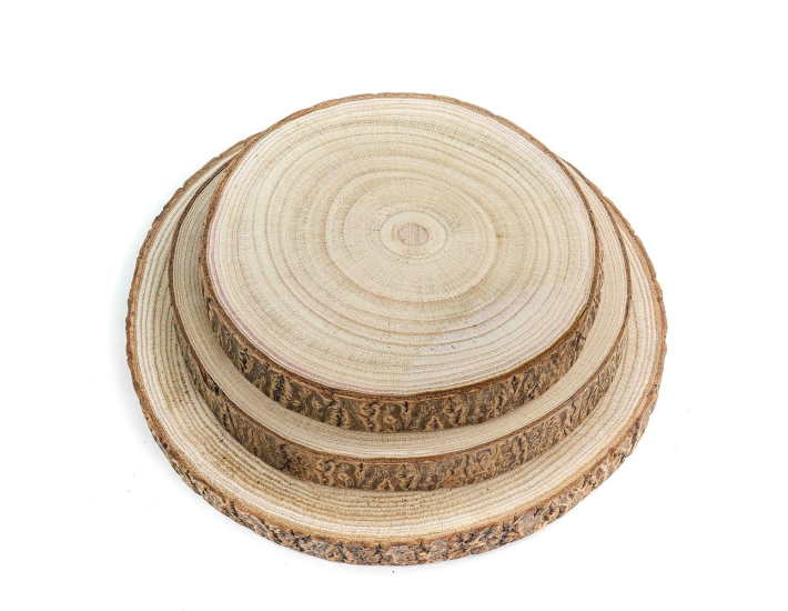 wood slices 8", 10" 12"