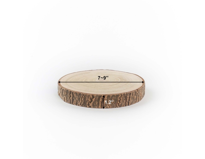 8 inch thick natural wood slice