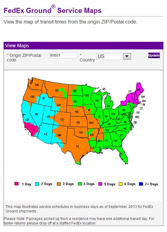 FedEx-Ground-Service-Map